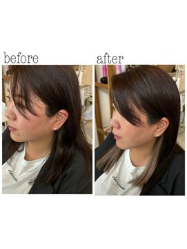 リーフ ヘア 上田美容研究所(Lief hair) ミルクティーカラーインナエクステ
