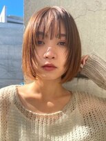 パッション フォー ヘアー 並木店(Passion for hair)&nbsp;ブロンド×切りっぱなしボブ@30代@40代@50代