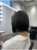 綺麗なライン　ボブカット　切りっぱなしボブ