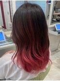 20代30代ダブルカラーブリーチ立体感グラデーション透明感
