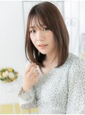 八潮/髪質改善/透明感カラーくすみベージュ×内巻きワンカールj