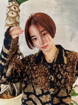 ヒュージ 表参道(huge) ショートヘア/ハンサムショート/ボルドーカラー