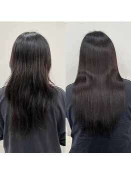 ハピネスフィール 宇治店(Happiness FEEL)の写真/《ノンダメージ技術認定店》艶感のある自然なストレートヘアが叶う！手触りよく柔らかな髪質へ★