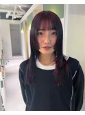 ぶつっと感レイヤーとボルドーカラー