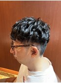 銀座　理容室　ウェーブパーマ