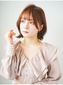 ★20代30代40代/ミニウルフ/ミディアム/外ハネボブ/韓国風巻き