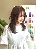 ルシードスタイルサワ(LUCIDO STYLE sawa)&nbsp;くびレイヤー前髪ピンクベージュエモージュインナーグレージュ