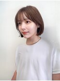 小顔に見えるひし形ボブ