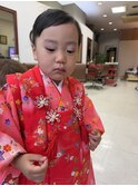 あばれても大丈夫な七五三ポニーテール
