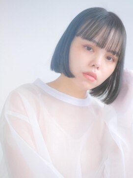 タッセルボブ/ワイドバング/暗髪カラー