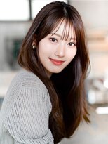 エインアンリー 明治神宮前(AIN.ANLY.)&nbsp;☆ミディアムレイヤーカットダークアッシュ大人ガーリー韓国ヘア