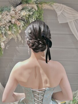 パズードコー(PSSD-CO.+5) 綺麗めシニヨン ベロアリボン