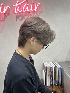 アジールヘア 赤羽駅南口店(agir hair) メンズヘアミルクティーグレージュセンターパート赤羽