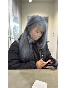 モニカ 栄店(MONIQA) ペールブルー×ポイントカラー