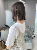 グレージュボブ｜ブリーチなしケアカラー
