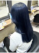ケンジ 横須賀中央(KENJE)&nbsp;横須賀ダブルカラーネイビーブルーケアブリーチ