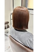 縮毛矯正×切りっぱなしボブ
