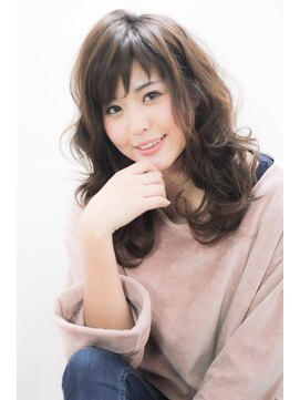 ララテラス(LaLa Terrace) 【LaLaTerrace】大人カジュアルほつれウェーブ　LaLaTerrace風