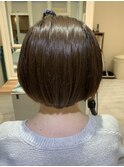 丸さのある柔らかボブ