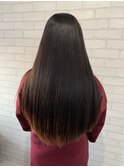 ピンクベージュ_エアリーミディショートパーマ_ ストレート_64