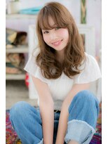 ミック 日暮里店(miq)&nbsp;外国人風ハイライトカラーシースルーバンクエアリーロングc2