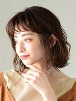 アース 三軒茶屋店(HAIR&MAKE EARTH)&nbsp;三軒茶屋_レディース_コテ巻き_パーマ_ボブ_ショートバング_小顔