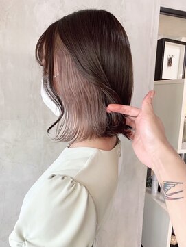 サクラ オモテサンドウ(SAKURA) インナーカラー イヤリングカラー ベージュ グレージュ