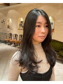 ロングレイヤー/髪質改善/黒髪/フェイスレイヤー/20代/30代