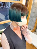 トゥコ(tuco)&nbsp;デザインカラー　ルーツカラー　ミニボブ　水色