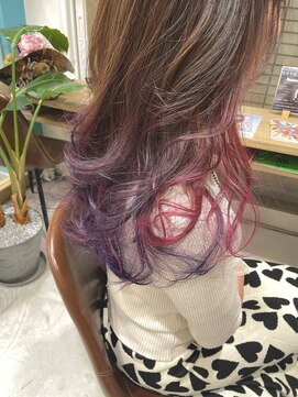 ダブル(W) 【hair salon W】インナーパープルピンクカラー