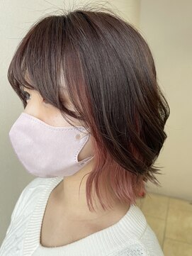 オウルヘアー(Owl hair) ピンク/イヤリングカラー/ボブ