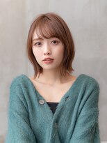 ケアリー 成増(Carelly)&nbsp;大人かわいい前髪セシルカットココアブラウンフリンジウェーブ