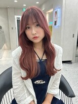 ロンド マーレ 天神大名店(Lond mare) ピンクブラウン/暖色カラー/カシスピンク/韓国ヘア/顔周りカット