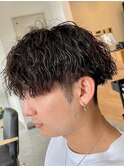 波巻きパーマツイストスパイラルパーマメンズマッシュパーマ
