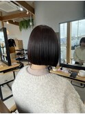 ベージュ系カラーボブ