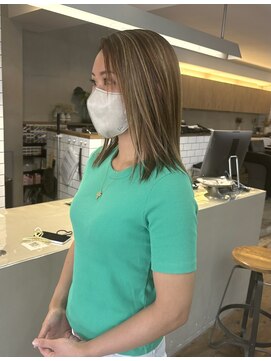 コミレ(COMILE) 縮毛履歴にデザインハイライト