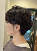 前髪カタログアンブレラカラーこなれミディウェーブパーマ大宮