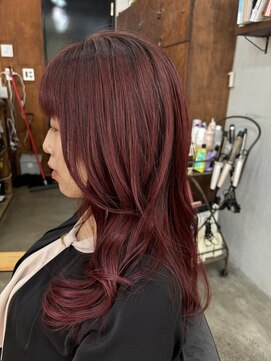 ヘアメイク デザート(HAIR MAKE DESART) 木村法子【セミロング×デイジーレッド】