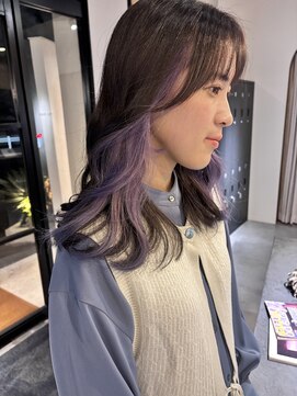 ビーストバイブランカ 刈谷三河安城(BEEst by BLANCA) ミディアムヘア×インナーパープル