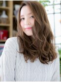 ショコラブラウン小顔抜け感レイヤーロングc6北浦和20代30代40代