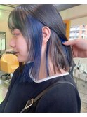 ［木村美容店］インナーカラー　ブルーカラー　グレージュカラー
