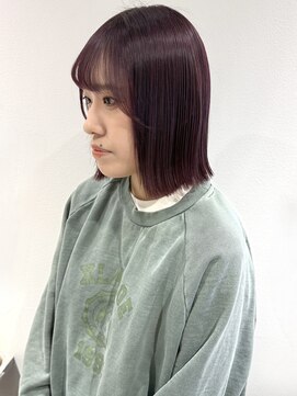 ラミエバイメルト 下北沢(lamie by melt) 花田/ボブ/切りっぱなしボブ/ブリーチ/ピンクラベンダー/下北沢