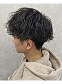 シャドウパーマ波巻きスパイラルパーマ