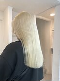 ブリーチ2回ブロンドケアブリーチ抜きっぱなしホワイトカラー