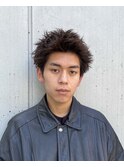 スパイキーショート アップバング ピンパーマ
