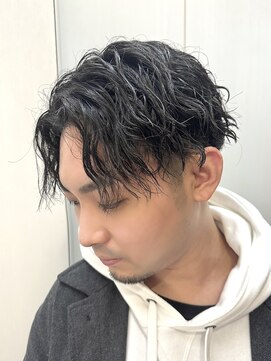 ヘアーアンドグルーミング ヨシザワインク(HAIR&GROOMING YOSHIZAWA Inc.) スパイラルパーマツーブロック刈り上げ床屋バーバーメンズカット