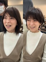 義母ショート白髪ぼかし脱白髪染め40代50代60代絶壁解消ショート