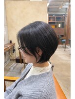 美容室カードル 新小岩店(Cadre)&nbsp;乾かすだけでまとまるショートボブ/艶カラー