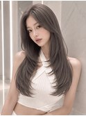 韓国風パーマ/姫カット/ロング