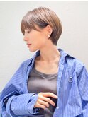ハンサムショート/丸みショートボブ/20代30代40代50代/顔周り